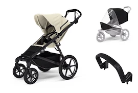 Stadt-Kinderwagen Thule Urban Glide 4-wheel Soft beige + Sicherheitsbügel + Regenschutz